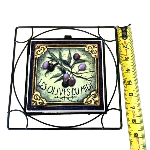 Susan Winget Trivet - Black Metal Frame - Vintage Home - Picture 7 of 11